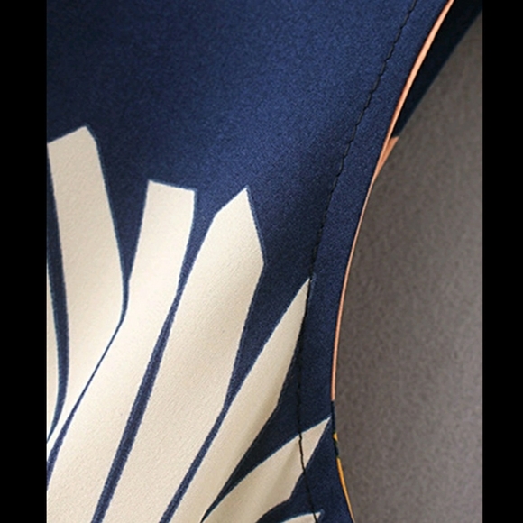 Colorfull Bird print Belted Wide Leg Jumpsuit romper - Picture 10 of 13